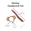 Midlee Monkey Headband & Tail Dog Costume