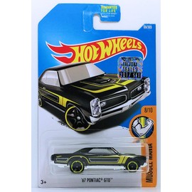 Hot Wheels 2017 Muscle Mania '67 Pontiac GTO 69/365, Negro