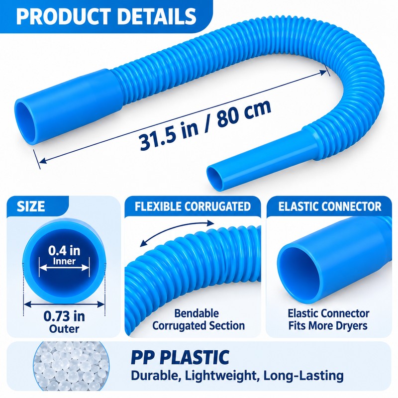 Dryer Vent Cleaner Hose with Elastic Connector – Flexible Cleaning