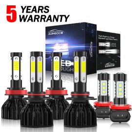AUIMSOCO For Toyota Camry 2007- 2014 LED Headlight Bulbs KIT High / Low Beam + Fog Light
