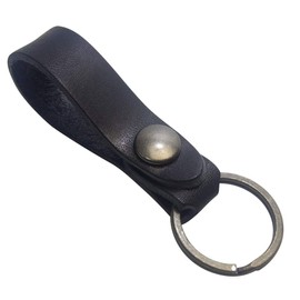 Highstyle Tochigi Leather Key Chain, Base Grade Type, Belt Loop Key Chain, antique/black