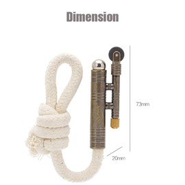Vintage Lighter Retro Trench Rattlesnake Rope Velvet Metal Lighter Fire Starter Camping Outdoors,No Need for Kerosene/Gas,#2