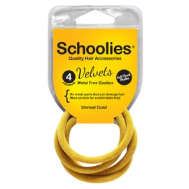 Schoolies Hair Accessories Hair Velvets 4 Pieces, Unreal Gold
