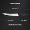 HALSENX 10" Butcher Knife - 1.4116 German Steel Curved Blade