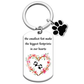 UVIBEW Dog Memorial Gifts for Loss of Dog Key Chain Pet Loss Sympathy Gift Pet Memorial Gifts for Dogs Cat Keychain Dogs Bereavement Gift Ideas for Women Men