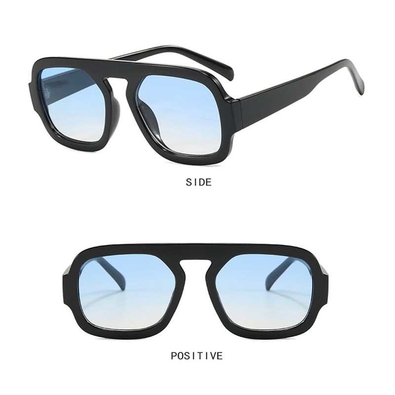 GOBIGER Retro Aviator Sunglasses for Women Men Square Trendy Vintage