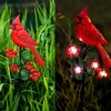 Cardinal Decor Garden Stake,Solar Metal Red Cardinal, Cardinal Bird Figurine