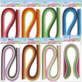 JUYA Paper Quilling Kit with Pink Tools 960 Strips Board Mould Crimper Coach Comb (Width 3mm with Glue)