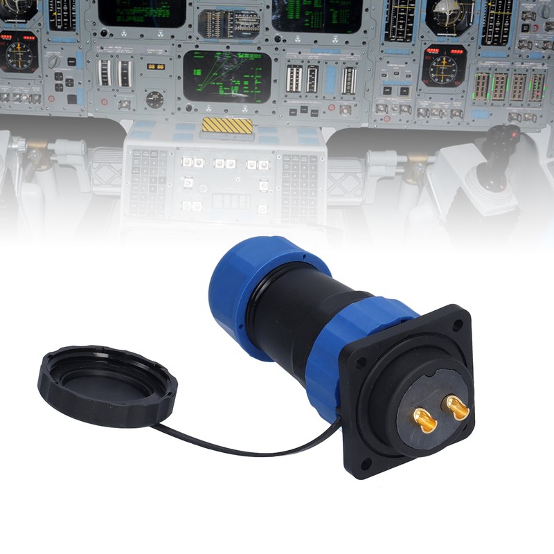 Waterproof Connector Square 4 Holes IP68 Aviation Power Socket 380V
