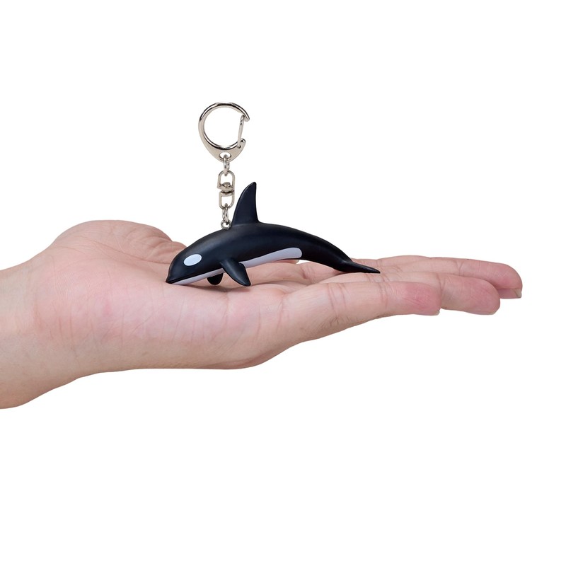 Mojo 387604 Animal Figure Keychain Orca, Black