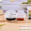 Ajoblancon 20 sets Reusable Snack Containers 2 Compartment Condiment Container