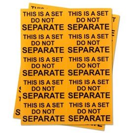 This is a Set Labels (2 x 1 inch, Orange - 300 Labels) Warning Do Not Separate Stickers for Shipping Sets or Pallets