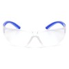 Pyramex Cortez Safety Eyewear, Clear Lens With Navy Temples