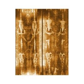 Hispanic World Jesus Shroud of Turin Negative Image Front & Back Full image (8x10)