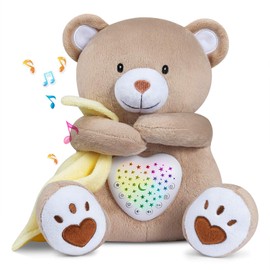Beresst - Chupete de sueño recargable con diseño de oso de sueño, sensor de llanto de bebé y máquina de ruido blanco, proyector de luz nocturna para decoración de guardería, cuna para bebé, regalo de baby shower