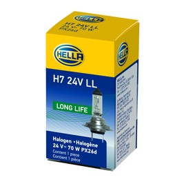Hella - Focos halógenos, Caja individual, Long Life - 70W