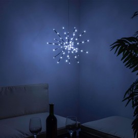 Meteor Star 80 LED Light Colour White Diameter 40 cm Outdoor with Timer and Transformer Christmas Star Decorative Star Christmas Lighting