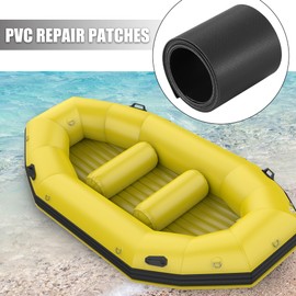 X AUTOHAUX Repair Patch Tool Inflatable Repair Raft Kayak Repair Patch PVC Waterproof for Inflatable Boat Rubber Boat Canoe 2pcs Black