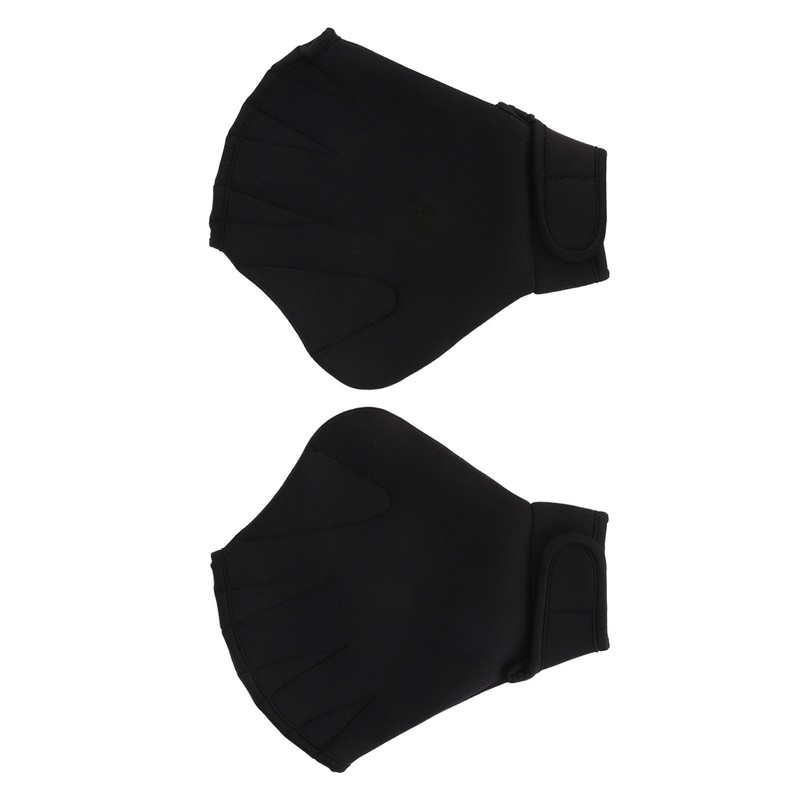 2Pcs Swimming Webbed Gloves Open Fingers Adjustable Swimming Training Gloves