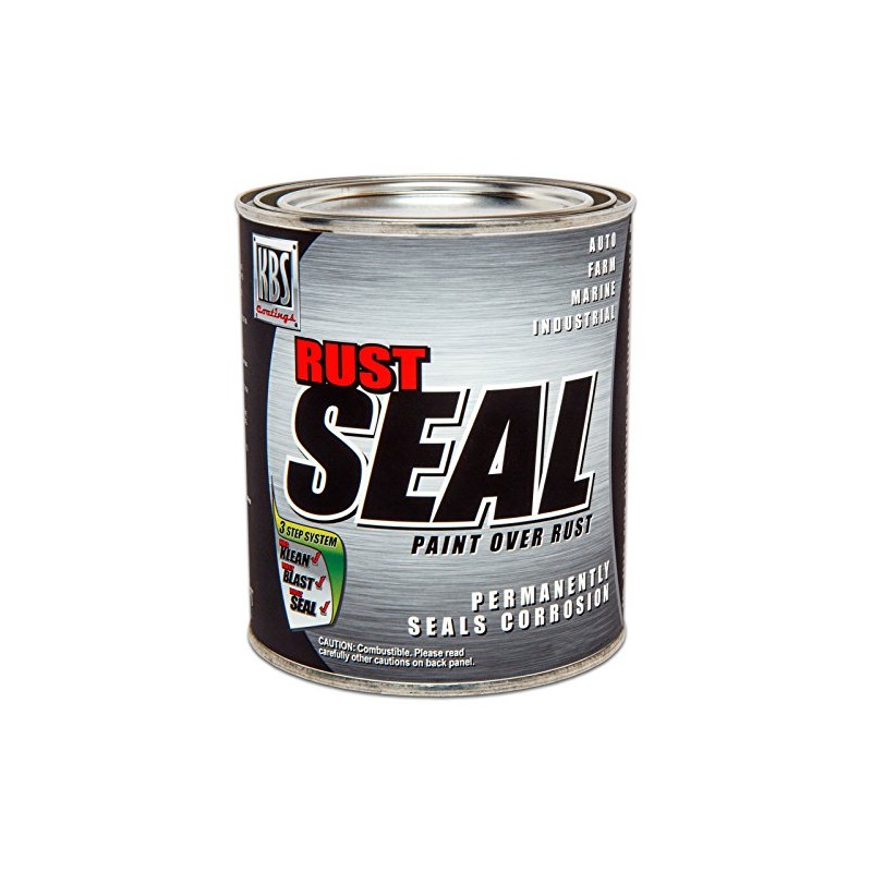 KBS Coatings 4401 Gloss Black RustSeal - 1 Quart, Covers