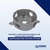 SIGMA ENGINEERED SOLUTIONS 143854 Round Metal Electrical Outlet Box, Weatherproof,