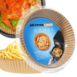 Somoga Air Fryer Paper Liners Non-Stick Parchment Paper Thick 8 Inch 500PCS Fit 5-8QT Air Fryer Disposable Liners Air Roasting Microwave Basket Oil-proof Resistant Baking Parchment Paper -Round