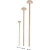 teemando® 2 x Beech Wood Whisks 25 x 4 cm
