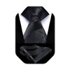 HISDERN Black Ties for Men Paisley Floral Men's Necktie &