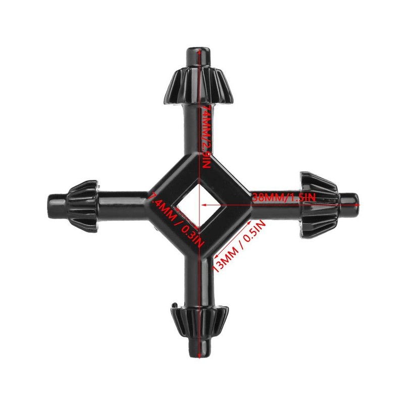 xuuyuu Drill Chuck Key, 4 in 1 Chuck Handle, Multi-functional,