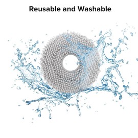 roborock Washable Vacuum Mop Cloths, Compatible with Qrevo Curv Robotic Vacuums, Washable and Reusable Soft Mopping Pad Replacement Accessories - 4 Pcs