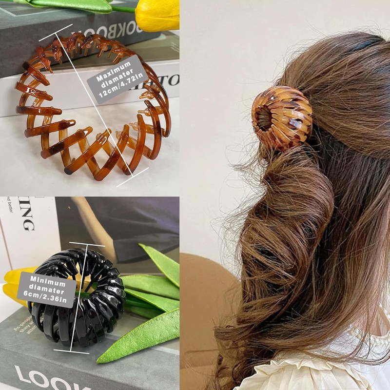 Pinzas Mágicas Para El Pelo Y Moños Con Forma De