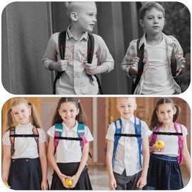 XLIUAX 4 Pcs Backpack Chest Straps, Adjustable Replacement Backpack Sternum Strap Universal Harness Secures Chest Belt with Quick Release Buckle for Outdoor Hiking Jogging