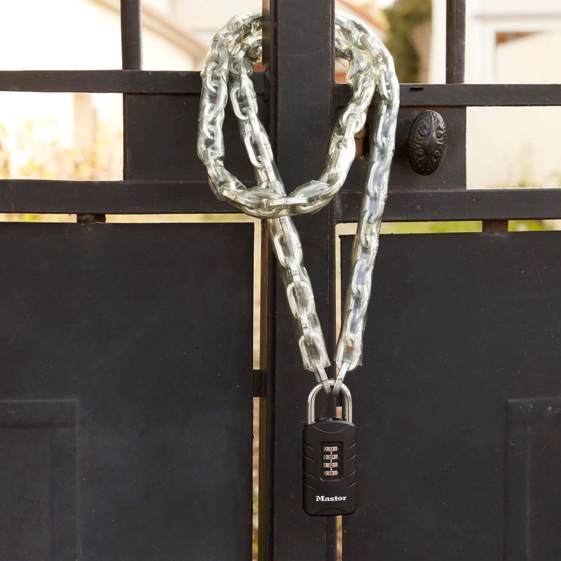 Master Lock 656EURDBLK Outdoor combination padlock with override key, 120