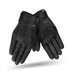 SHIMA Blake Men's Motorcycle Gloves - Breathable, Elastic, Touchscreen, Vintage Leather Gloves with Ankle Protector, Ankle Impact Absorber, Reinforced Palm (Black, XXL)