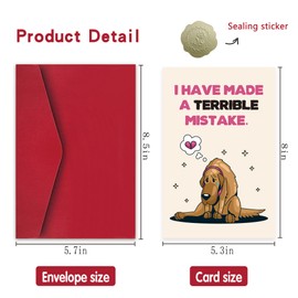 Detuca I'm Sorry Greeting Card Funny Forgive Me Notecard Funny Apology Cards for Her Him