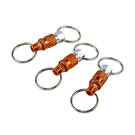 Freeman Llavero Acoplador con 2 Anillos Divididos, Plateado, Paquete de 3, KEYQC3
