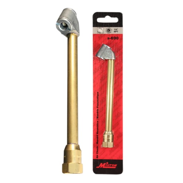 Milton Milton Dual-Head Air Chuck, 1/4" FNPT, Tire Air Chuck