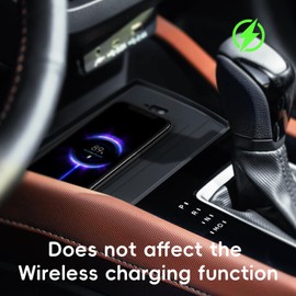 auovo Center Console Wireless Charging Mat Compatible with Subaru Forester Accessories 2025 2026 Forester Car Custom Silicone Cup Holder Insert & Wireless Charging Protective Mat Pad