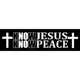 OwnTheAvenue Know Jesus Know Peace Christian Christ Vinyl Decal Sticker 8"