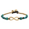 AeraVida Beautiful Infinity Symbol with Malachite & Fashion Brass Beads