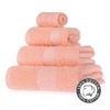 HOMESCAPES Peach Turkish Cotton Bath Towel Super Soft Thick &