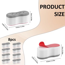 Ouligay Pack of 8 Toilet Seat Buffers, Spacers for Toilet Seat Damper, Toilet Seat Puff Pad for Toilet Seat, White Toilet Seat Bumpers, Toilet Lid Stopper for Home, Office, Hotel