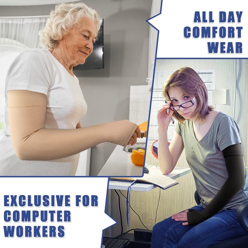 Beister Lymphedema Medical Compression Arm Sleeve Women & Men (Pack