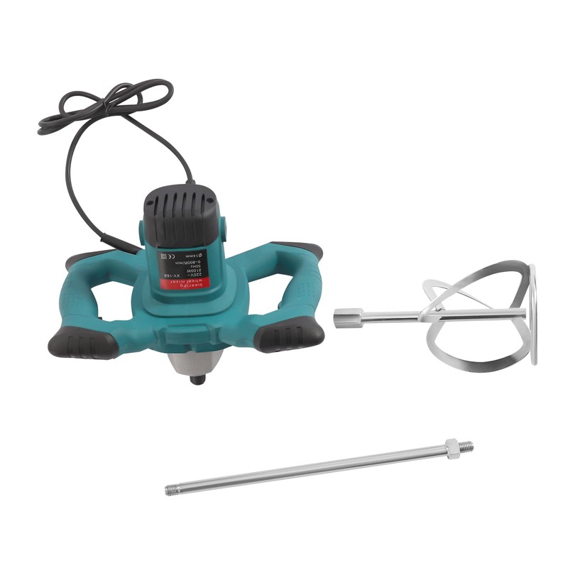 2100W Handheld Electric Concrete Mixer, Portable Mud Mixer for Mixing