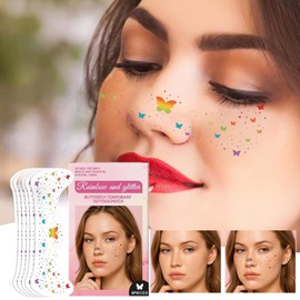 Makeup Patches Glitter - Cosmetic Sticker for Women - Long Lasting Cosmetic Stickers, Makeup Supplies for School Plays Movie Props Stage Performances