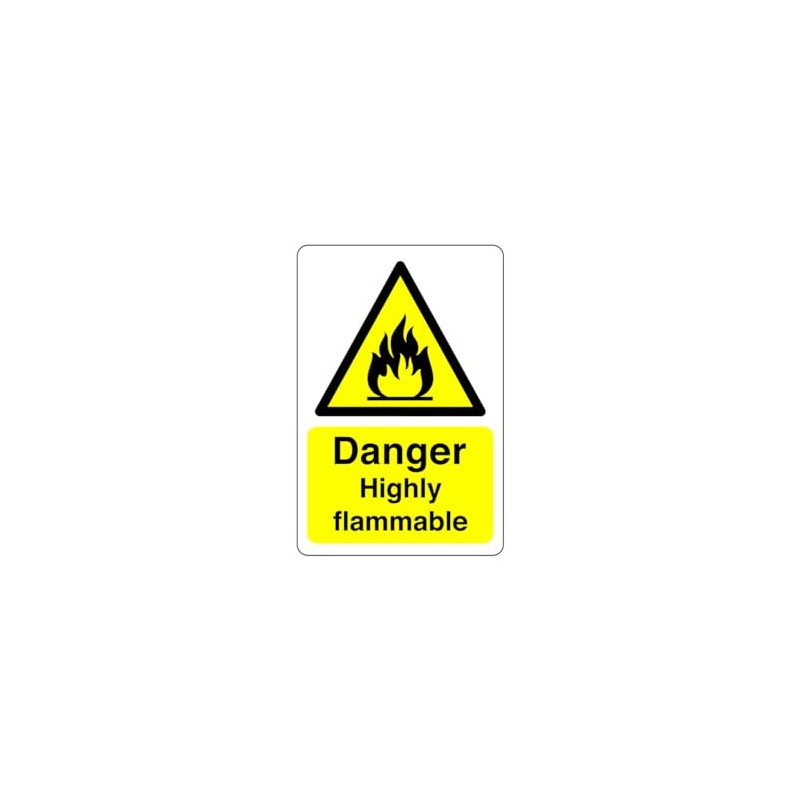 Safety First Display LTD Danger Highly flammable sign - 1.2mm