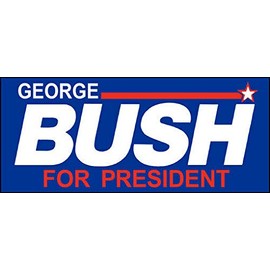 MAGNET 3x7 inch Vintage George Bush for President Bumper Sticker (hw Elect President) Magnetic Magnet Vinyl Sticker