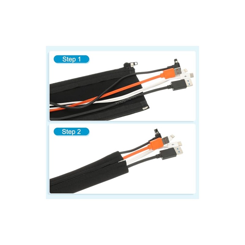 PATIKIL - Funda de gestión de cables, 4 unidades de