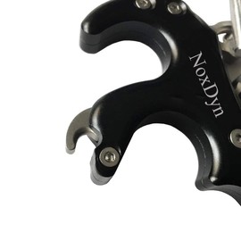 FymzeuQ 4 Finger Bow Release for Compound Bow, Black Clamping Aids, Clamping Jaws, Thumb Trigger, Archery Accessories