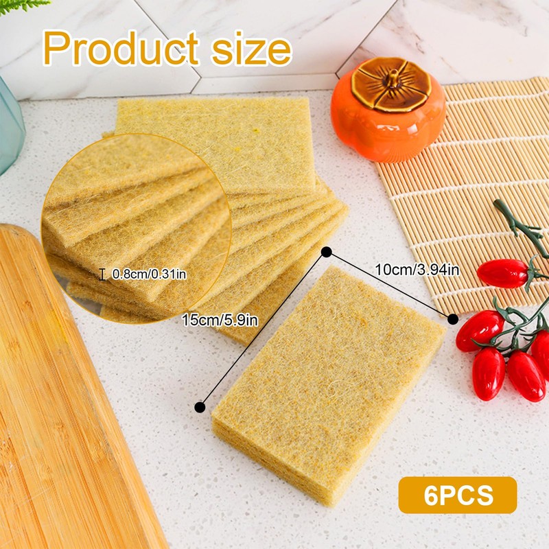 Daryunk 6pcs Cleaning Sponges Set, Scratch Free Dishwashing and Scrubbing